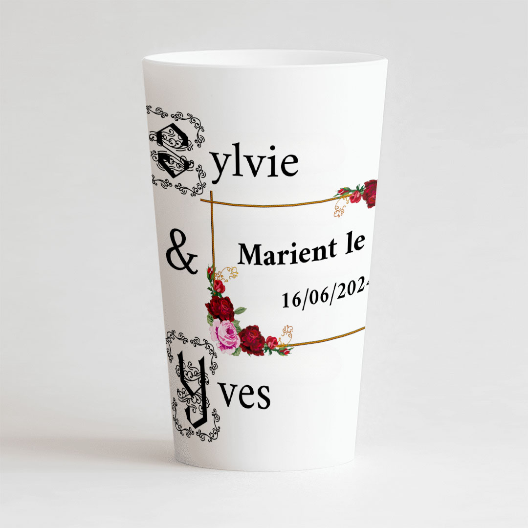 Gobelet Personnalisé Mariage Rose Gothique – CUP 25-33 Digital