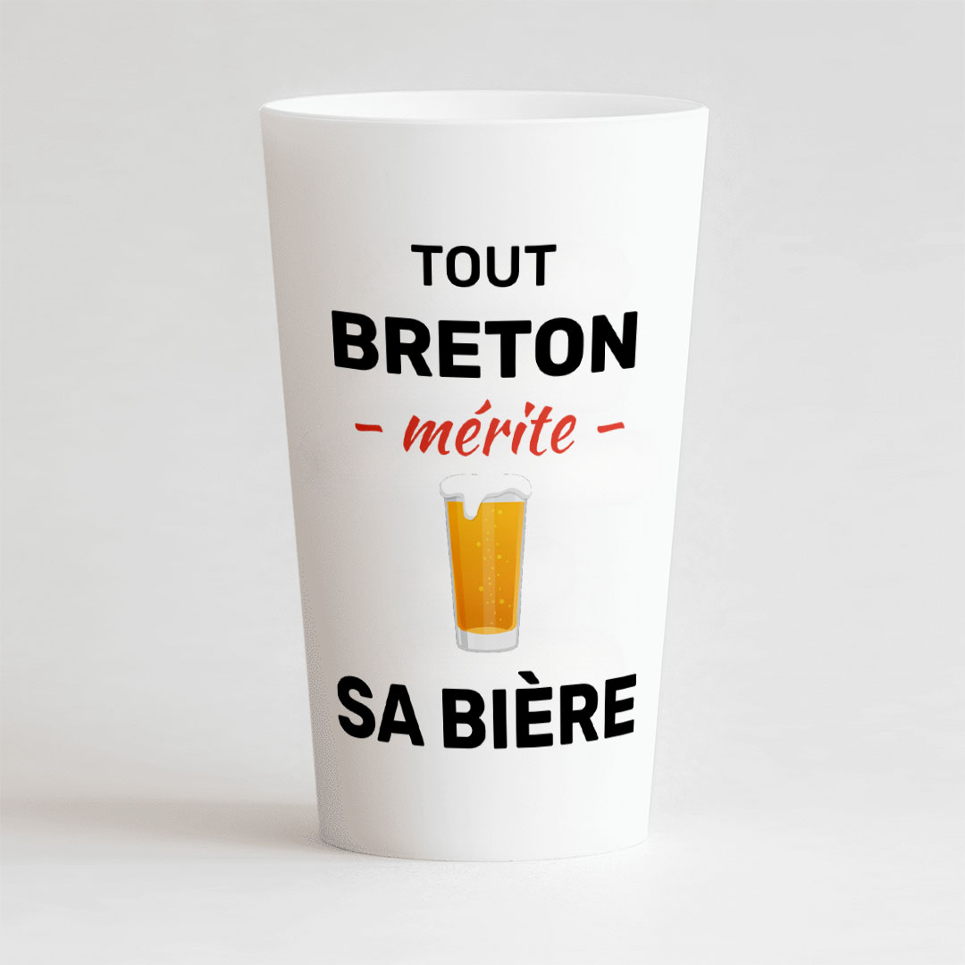 Gobelet Personnalisé Bretagne Tout Breton Mérite sa Bière – CUP 25-33 Digital